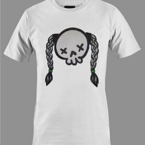 White Skull Graphic T-Shirt